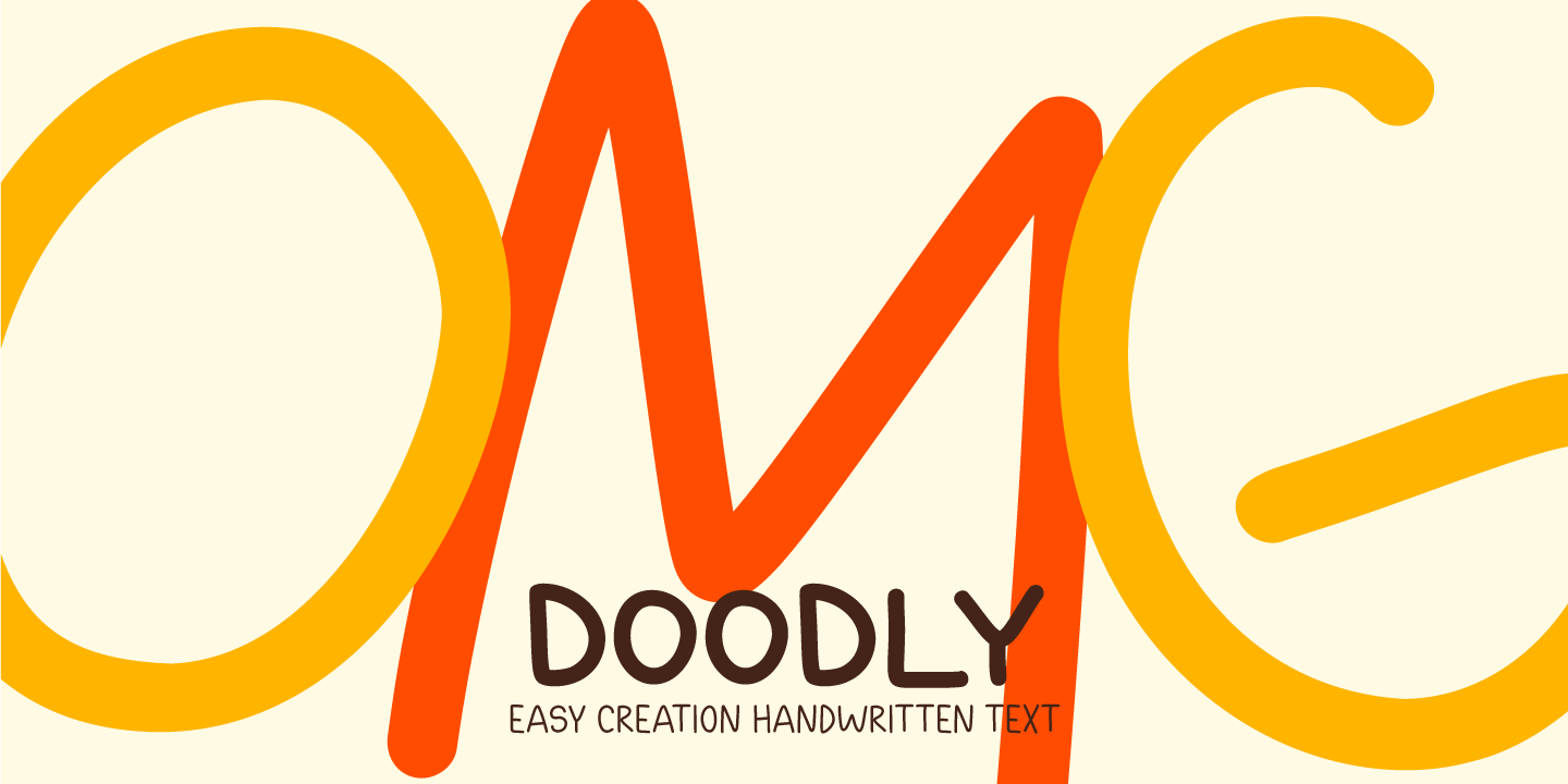 Doodly Italic Font preview